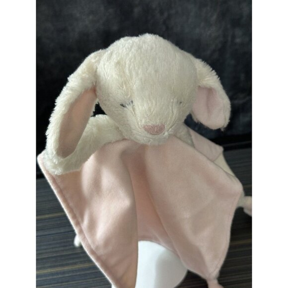 '14 Carters Pink Bunny Rabbit Long Lovey Velvet Knotted Security Blanket L31474H - Picture 3 of 16